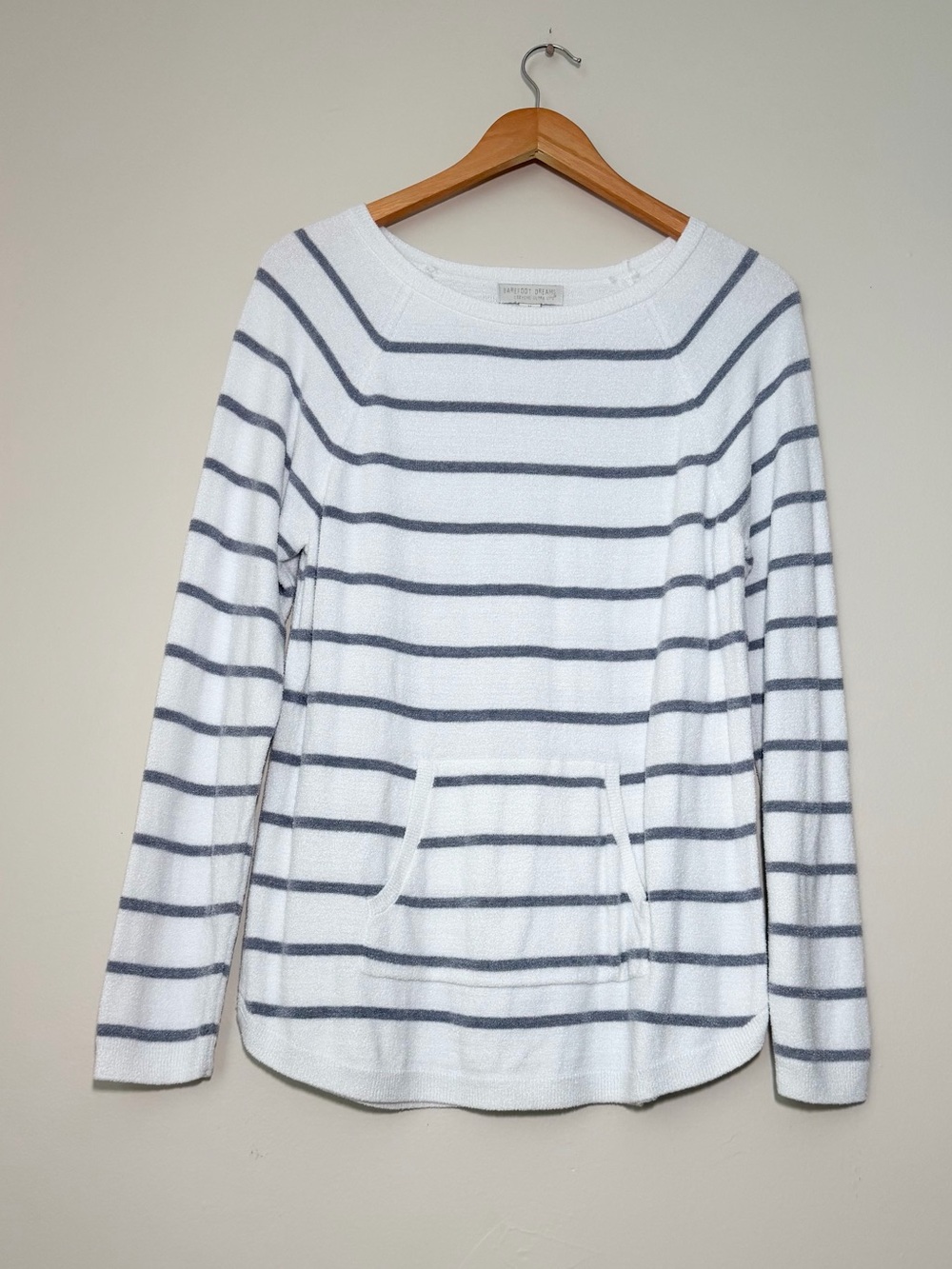 Barefoot Dreams Striped Raglan Pullover Sweater